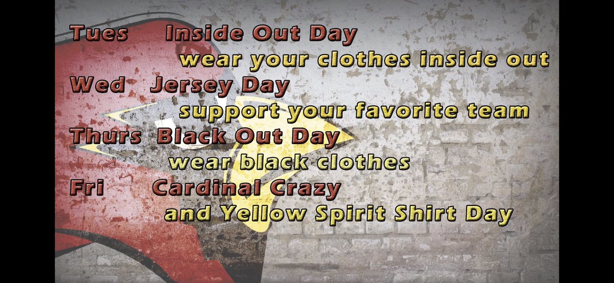 These are the themes for the rest of the week!