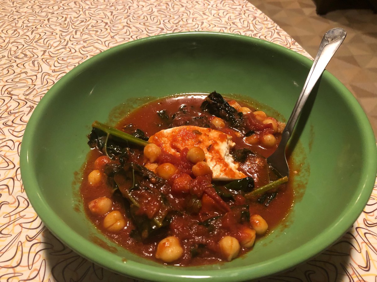 katedunl's tweet image. Ok so I’ve cheated a bit but #Cook90 recipes are some of the best I’ve tried ⁦@epicurious⁩  ⁦@DavidTamarkin⁩ (I’ll take a better pic tomorrow) Chickpeas and baked feta.