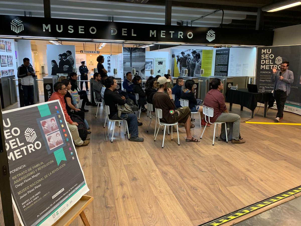 museodelmetro's tweet photo. Esta tarde se presentó la
Ponencia: “Retrato de Familia, Anarquismo y Revolución”.
Impartida por: @DiegoFMagon https://t.co/jSz5ktb2ds