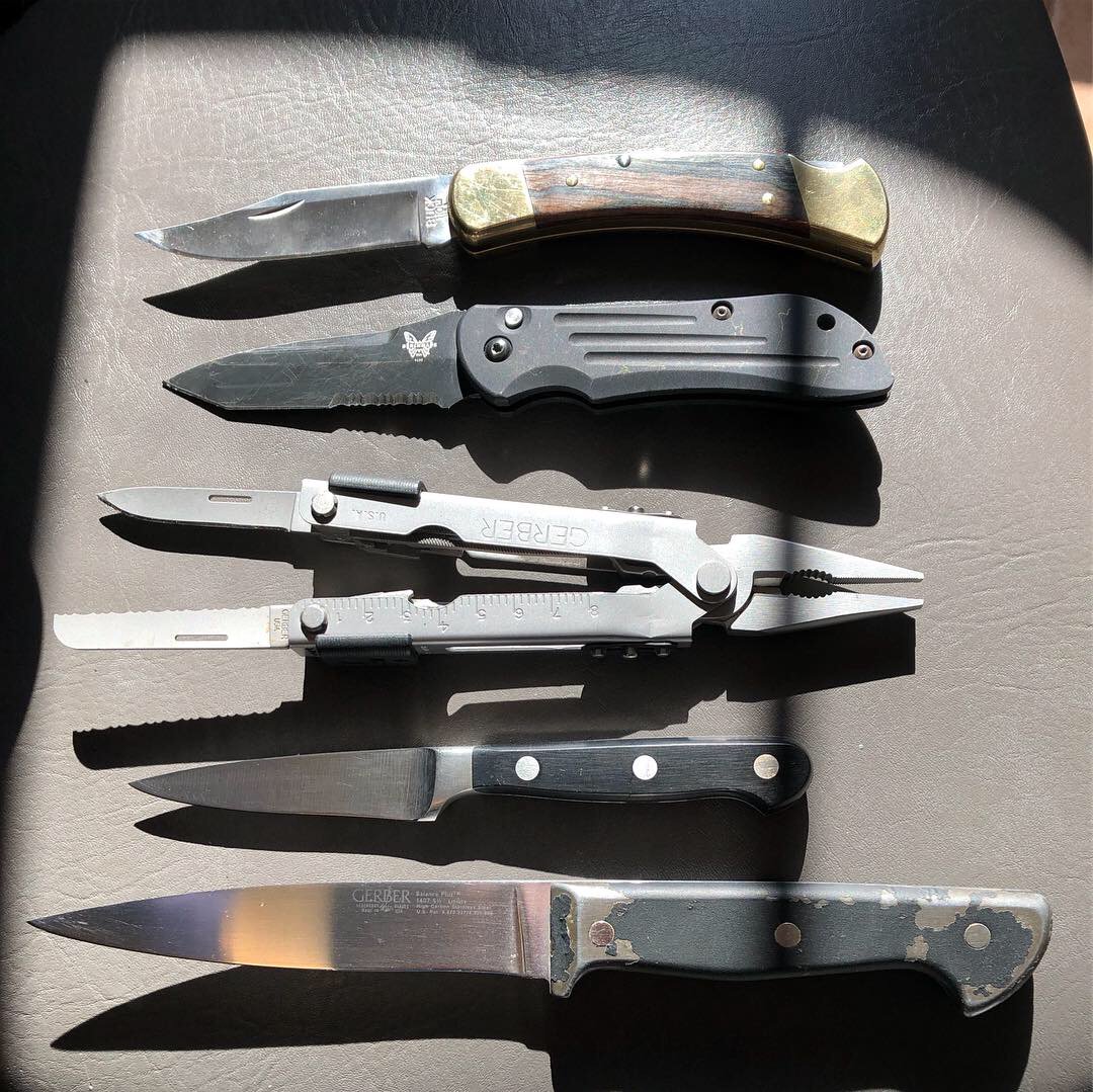 maxtheknife2012's tweet photo. few knives in today - the buck and 9100 will get the Wicked Edge treatment tomorrow.....#buckknife #edgeofalegend #BenchMadeKnives #Gerber_Gear https://t.co/add2NWeEsB