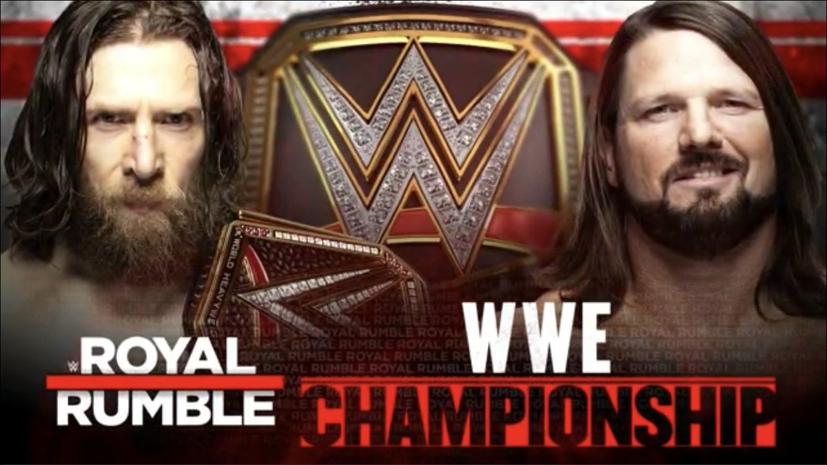 SammyMaggio's tweet photo. THIS SUNDAY: @WWEDanielBryan and @AJStylesOrg COLLIDE once again for the #WWEChampionship at the #RoyalRumble! #BryanvsStyles #SDLive https://t.co/M09qZo6amc