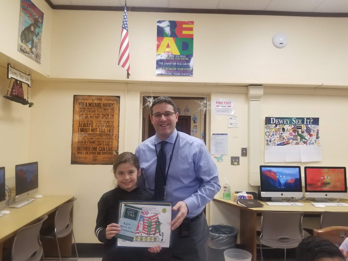 And here we have our American Legion coloring contest winner - a proud moment with Mr. Francia!!!!