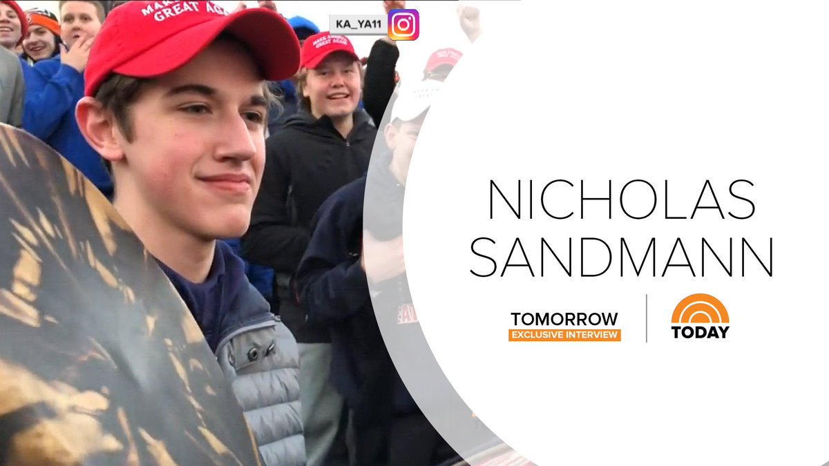 21WFMJ's tweet image. Tomorrow morning on @TODAYshow, @SavannahGuthrie sits down with #NicholasSandmann - the student at the center of the protest controversy at the Lincoln Memorial.
