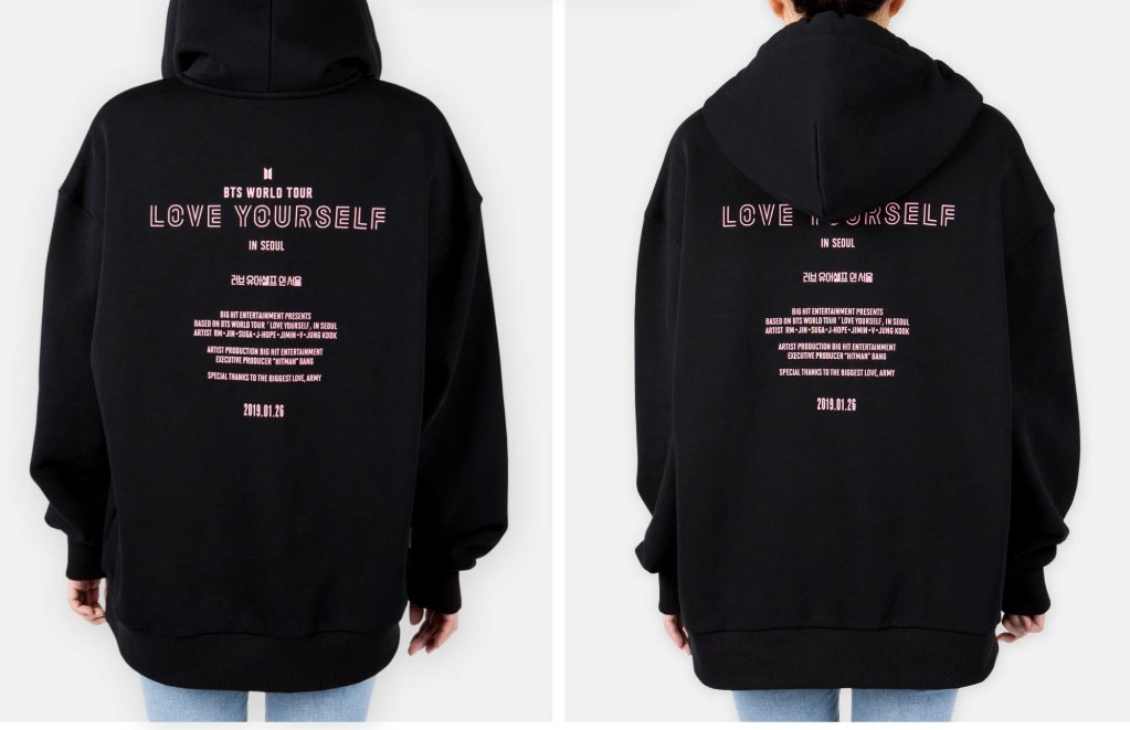 bts love yourself tour merch hoodie