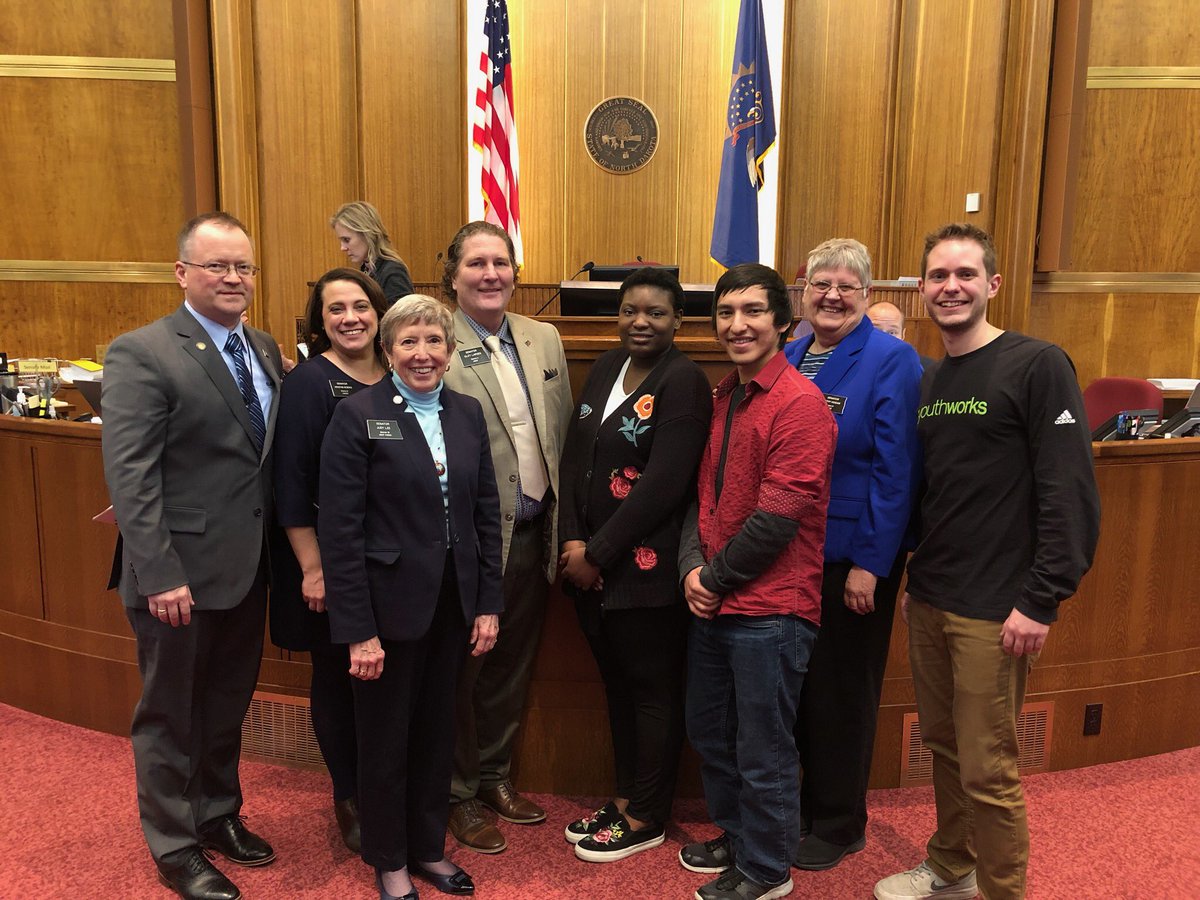 YouthworksND's tweet photo. Members of our North Dakota Continuum of Care Youth Advisory Board testified before the Senate Human Services Committee to support restoring funding to the North Dakota Homeless Grant (SB 2263) #youthmatter https://t.co/WqpxGGd192