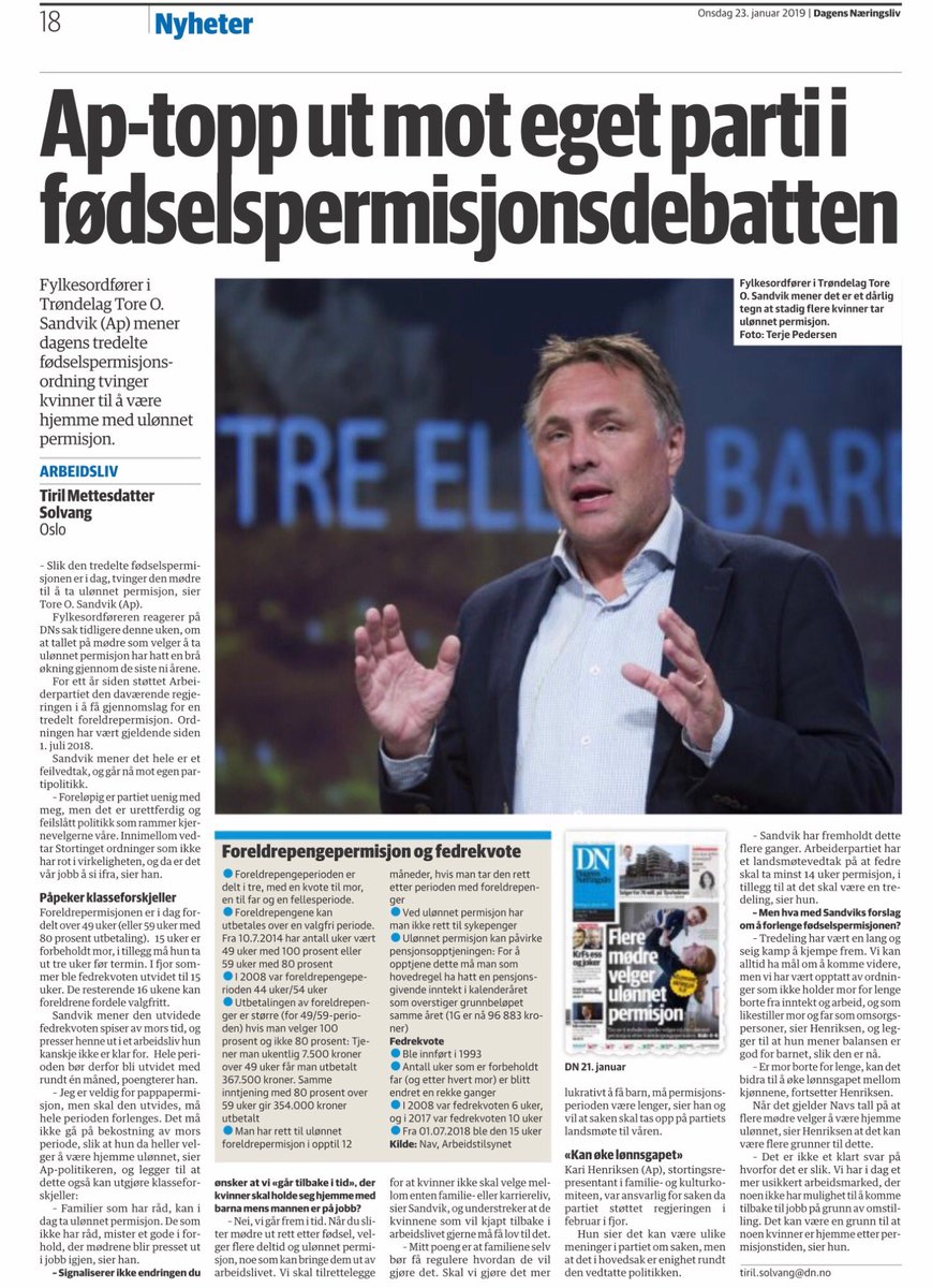 toreosa's tweet photo. Mor og far er like verdifulle som foreldre for barnet, men mor og far er biologisk forskjellige, og morsrollen krever mest tid første leveår. Det er ikke god likestilling å innskrenke denne muligheten begrunnet i at norske mødre ikke vet sitt eget beste. Jeg tror det vet det. https://t.co/wnXS8gb104