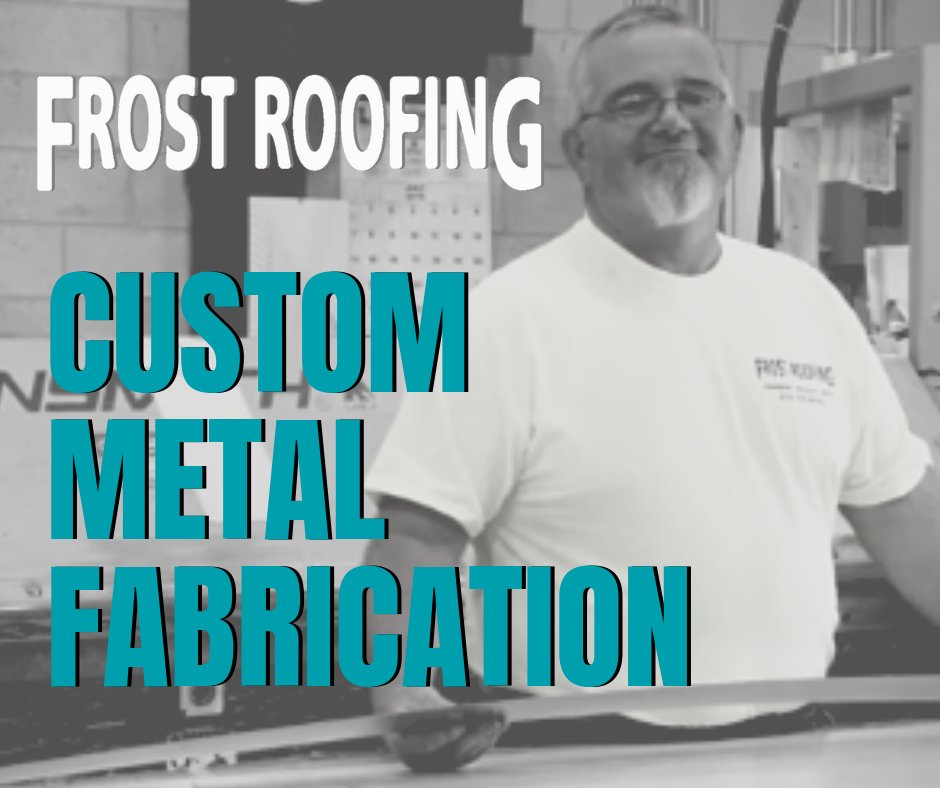 Custom metal fabrication plays a big part in your roof system. In fact, projects we complete for you run more efficiently and details look better because we offer this in-house! #CustomMetalFabrication #FrostRoofing