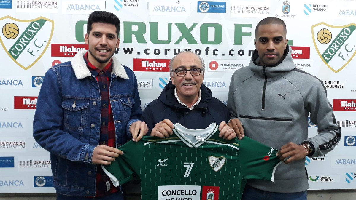 Presentacion oficial de Barril y Thailor, nuevos jugadores del Coruxo FC. <a href="/thayloraldama10/">Thaylor Lubanzadio Aldama</a> <a href="/Barril7/">Jose Maria Barril</a>