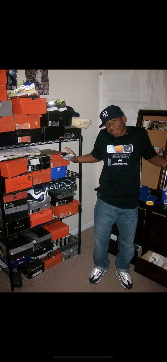 My 10years ago, air max 97s, utempos lebron 4s anddd concord 11s chilln