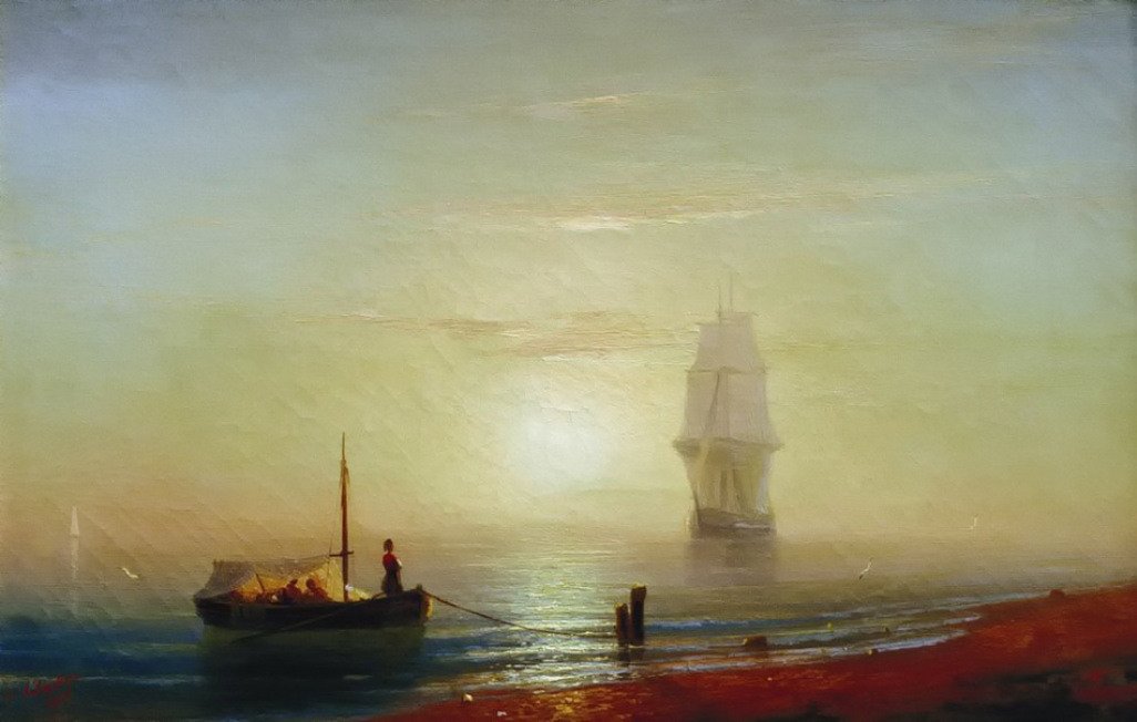 Twitter is insane. The whole country is insane. For your dose of beauty in the midst of chaos, here is "The Sunset on Sea" by Ivan Aivazovsky.