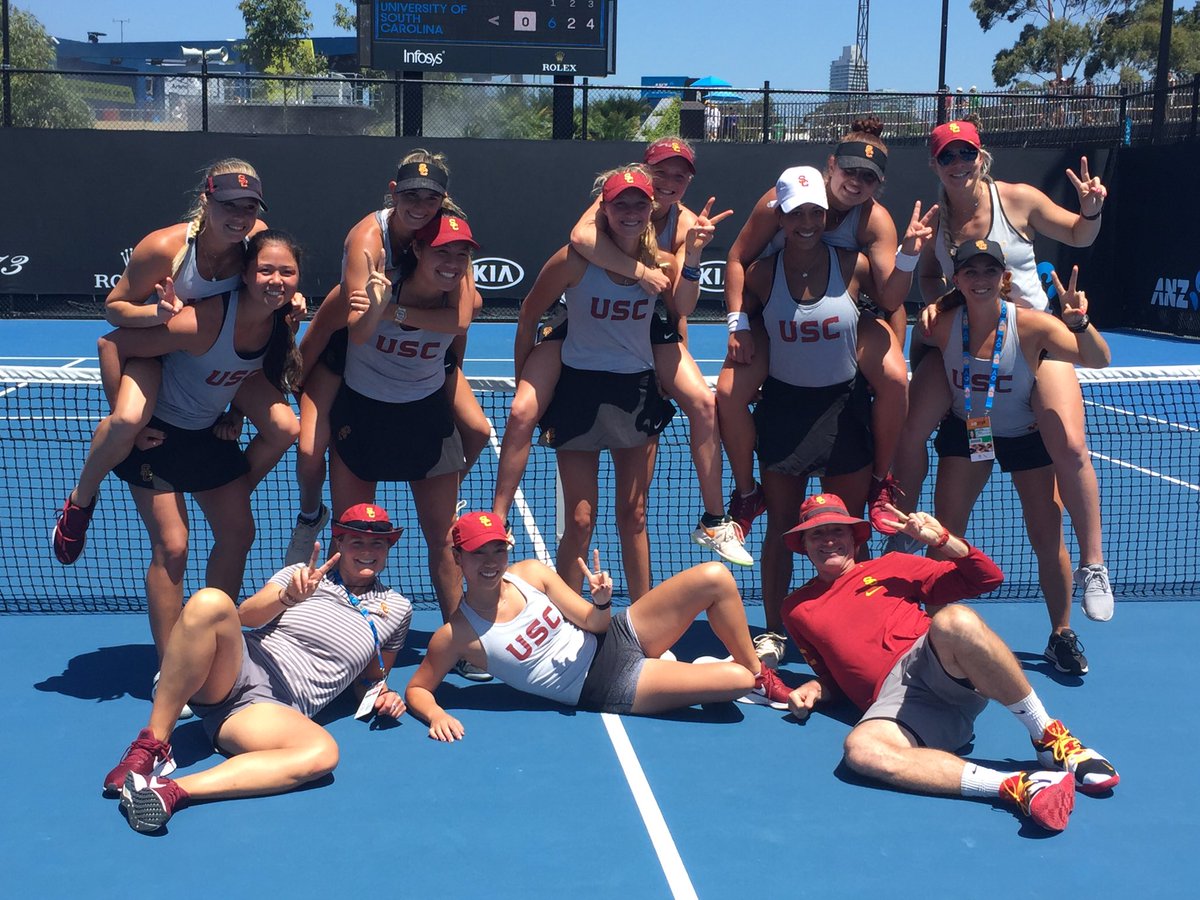 USCWomensTennis's tweet image. Australia, you exceeded all expectations. 🇦🇺🐨 ✌🏼🎾 #TrojansDownUnder #TakeUsBack #Warriors