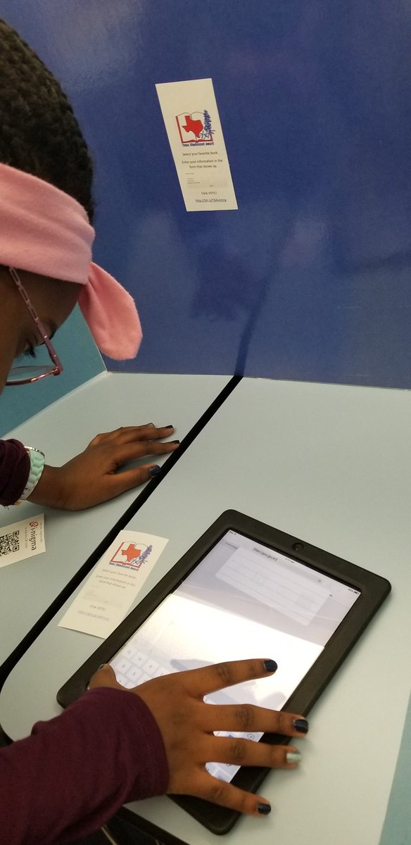 bebensee_lib's tweet photo. @TBABooks Our voting booths are live! Make sure you have read at least 5 Bluebonnet nominees & come down to the library to vote before Jan. 31st! #readfivethendecide Listen on the announcements for your favorite! @aisdlibsrv @3dinthelibrary https://t.co/jOJnj5PASb
