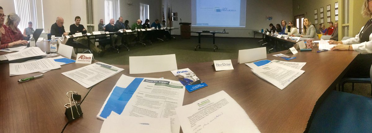 The board at the mtg today received an update on “The State of Our Workforce - WNC” from @AVLChamber , Experienced Worker Initiative led by NCWorks Career Ctr AVL, “Did You Know?” outreach campaign by @TransylvaniaEDC and work-based learning expansion @BlueRidgeCC & @abtech_cc – at Land of Sky Regional Council