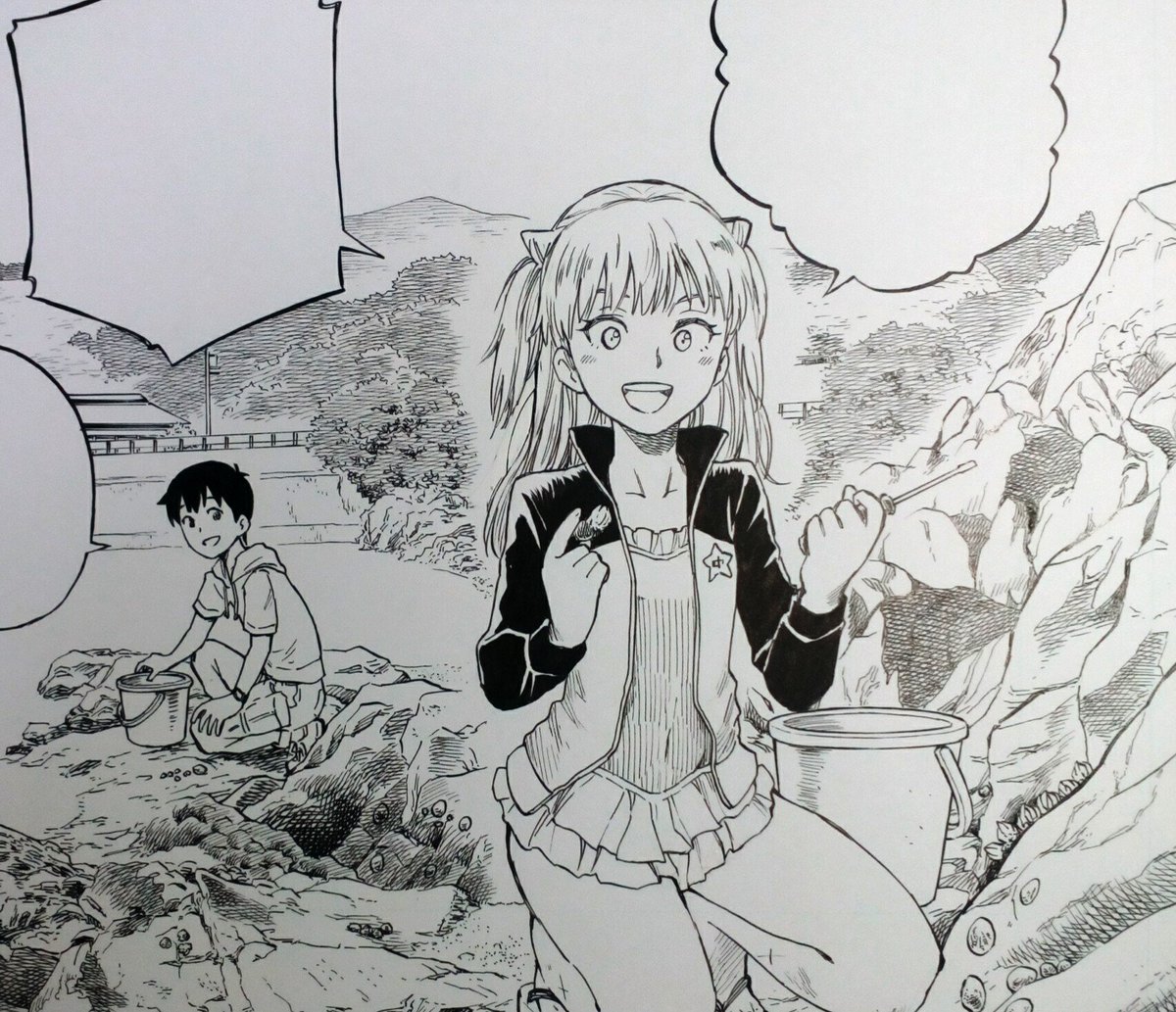 あの無責任なネームはこうなりました。
トーンはデジタルで貼ります。
今になってベタの塗り忘れに気が付きましたが、もうデータ入稿してしまってるので間に合いません。ぐぬぬ…! 