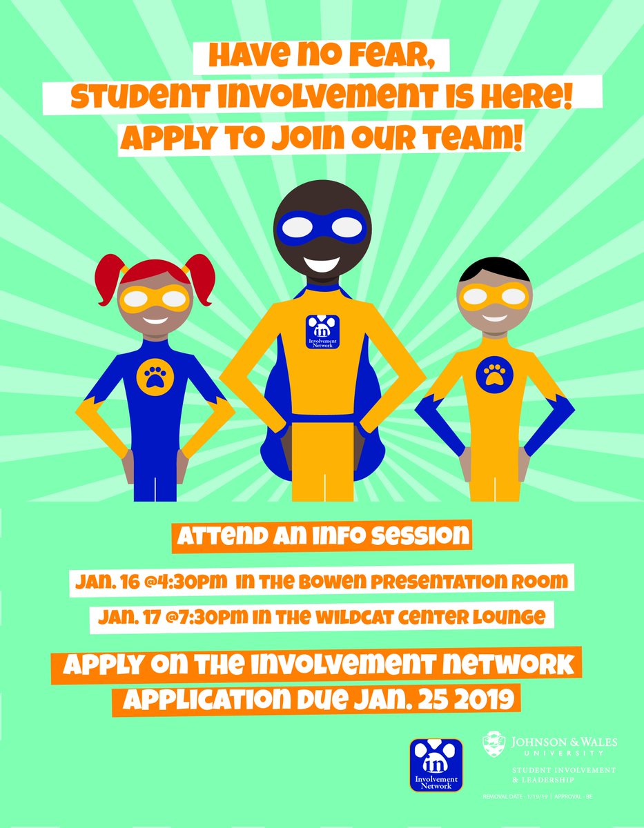 JWUPVDInvolved's tweet photo. No time to waste! Apply for a job in SIL TODAY and join the team of your dreams. Head to the Involvement Network and submit you application (due Friday, Jan. 25th)! #InvolvedAtJWU #JWUPVDInvolved https://t.co/SkSuhHtJRY