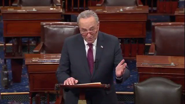 The Senate will have a chance Thursday to vote on 2 bills:
1. @realDonaldTrump’s plan. Not reasonable. Not a compromise. Never intended to pass. It’s merely an attempt to save face.
2. A clean bill to re-open government & provide disaster aid.
Will @SenateGOP finally join us?