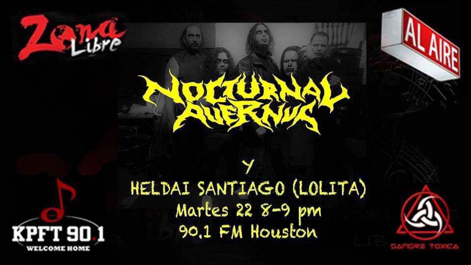 Zona Libre, is a space where music, art and education have a voice to empower independent artists from Houston and around the globe. This week our guests are  Heldai "Lolita" Santiago and  Nocturnal Avernus. 

Tune in every Tuesday a 8pm/CST on 90.1 FM or kpft.org