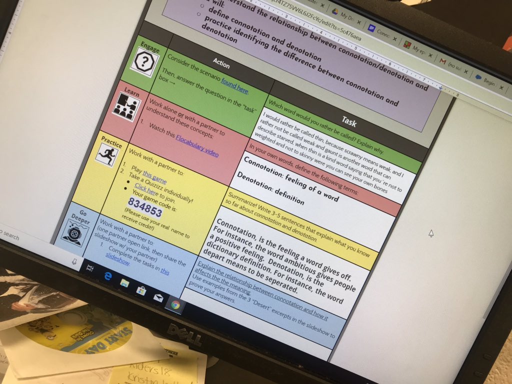 “Whatever makes you uncomfortable is an opportunity for growth.” Tried my first hyperdoc today and it was a success! #beinguncomfortableleadstogrowth #ridersallin #writingteacher