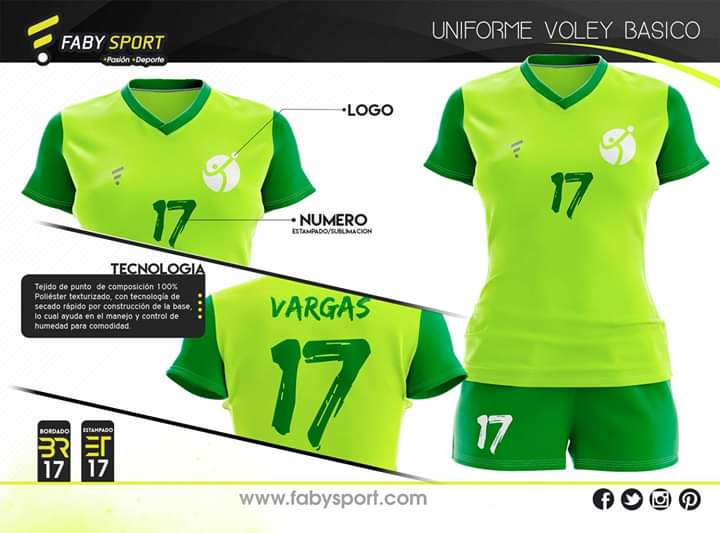 indumentaria deportiva de voleibol