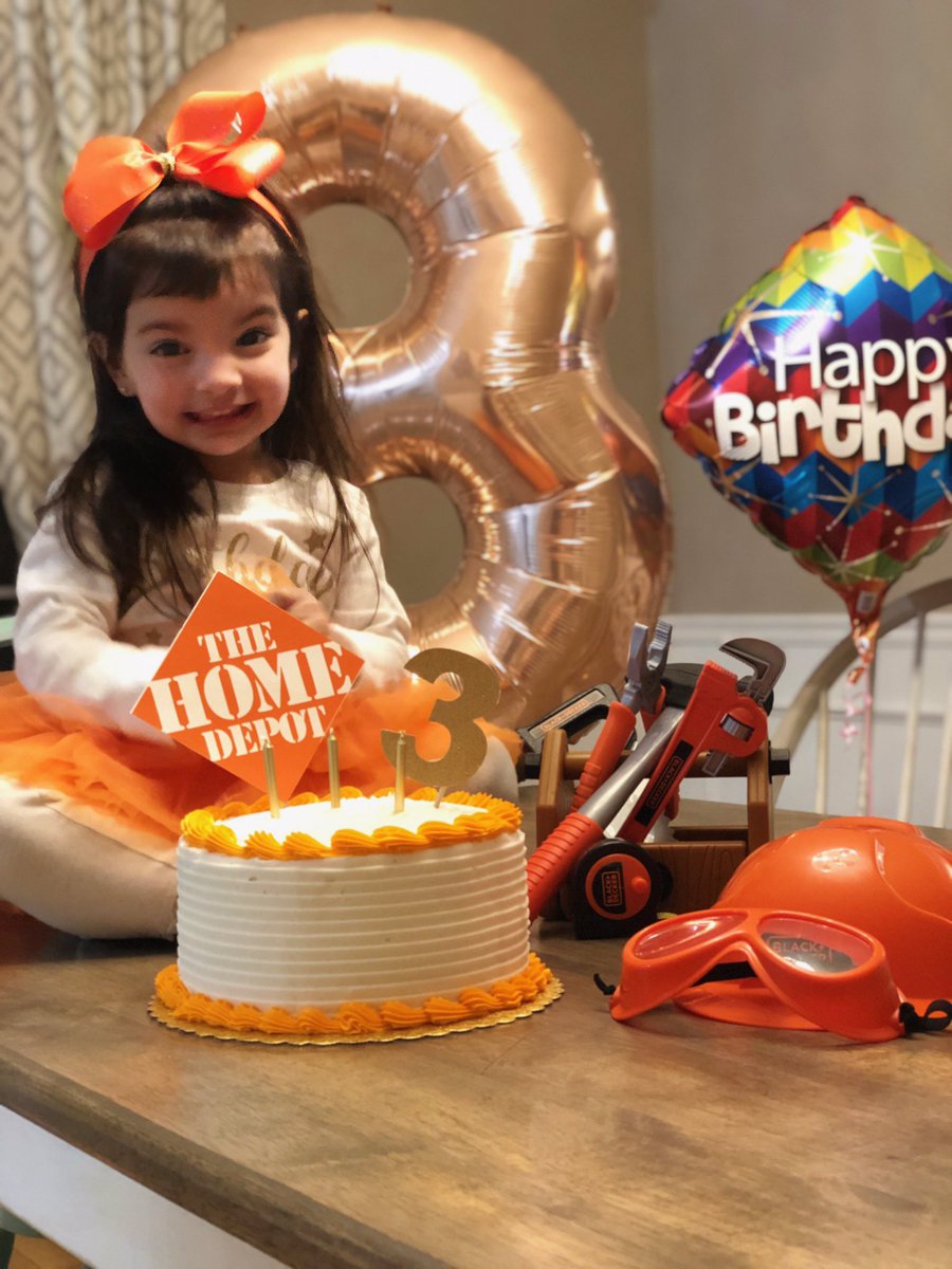Picture mail from our favorite 6226 customer ! She ♥️s Home Depot Happy Birthday LAYA so glad she is a part of our Home Depot family !