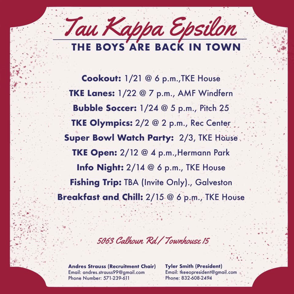 Spring Rush is in full effect! Contact a brother or DM us for any further details. #Rushtke