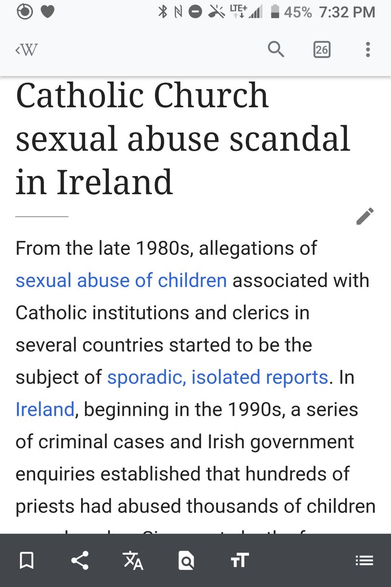 Um a lot of people are insisting Sinead couldn't have been talking about the sexual abuse that was happening in the church because that story "hadn't broken yet"? It baffles me. A story doesn't have to have broken for people to know it is happening. Also:  https://en.m.wikipedia.org/wiki/Catholic_Church_sexual_abuse_scandal_in_Ireland?wprov=sfla1