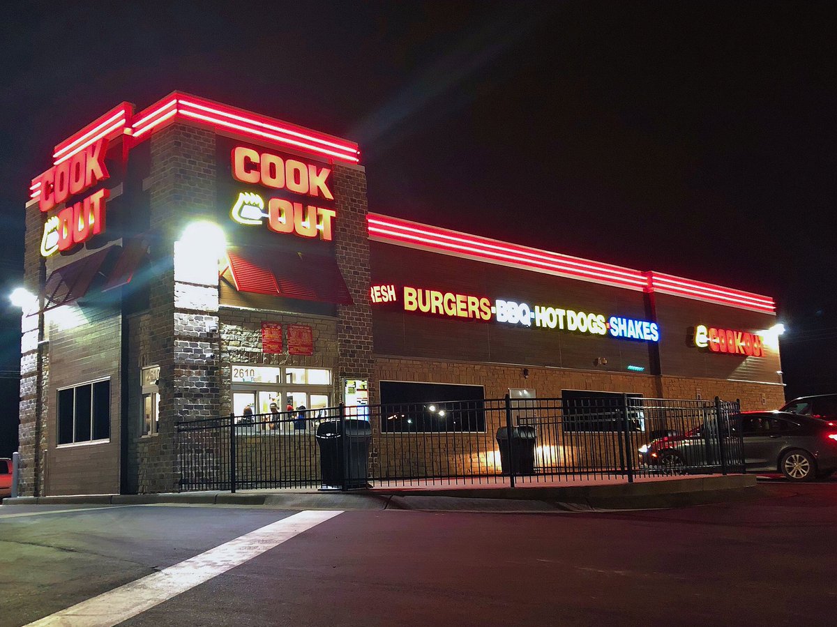 CookOut's tweet photo. Attn: Montgomery, AL! You’re new Cook Out location on 2610 Zelda Rd is officially OPEN OPEN OPEN and ready for your business!#lookoutforcookout https://t.co/aNgpURkDHe