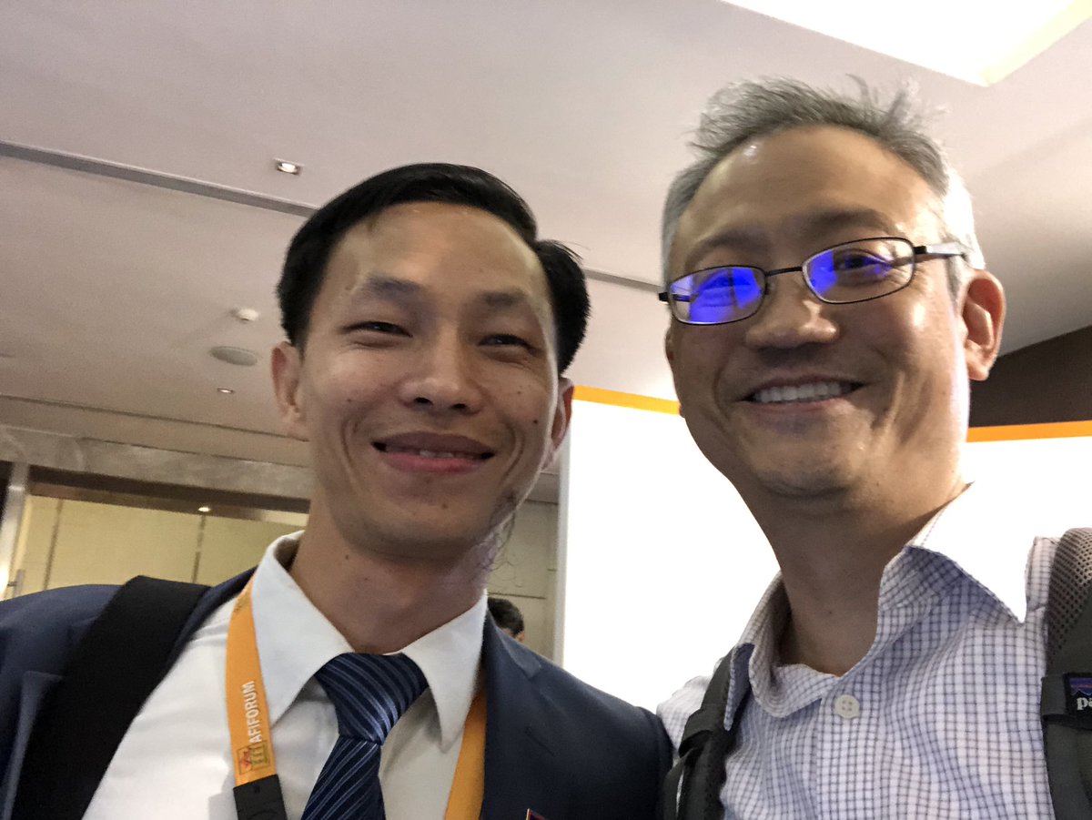 SongbaeLee's tweet photo. Another walk down memory lane at #AFIF2019 bumping into my former counterpart at @LOLCOfficial #Cambodia from my first #microfinance due diligence visit in 2012 after joining @calvertimpcap https://t.co/cxsV8e2uGC