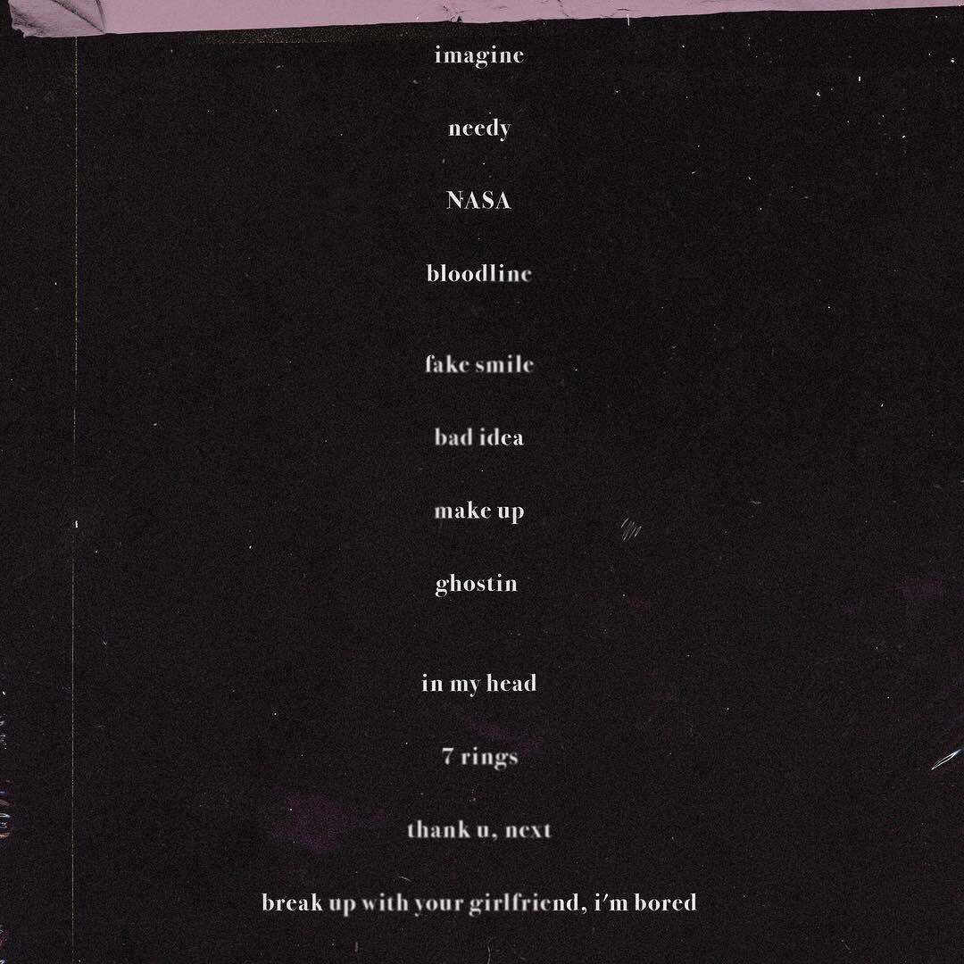 Spotify On Twitter There Goes The Tracklist At Arianagrande