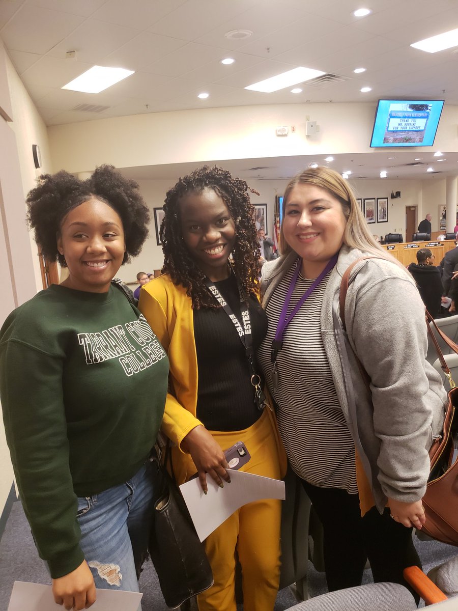 IlianaMTSU's tweet photo. At the FWISD Board of Education meeting. Great experience to listen and be a part of how the board distributes the District funds and how proposals are approved or denied by the board. #tarletonSOCW #MacroReflection @DrNJonesTSU https://t.co/WXTGGXdxKk