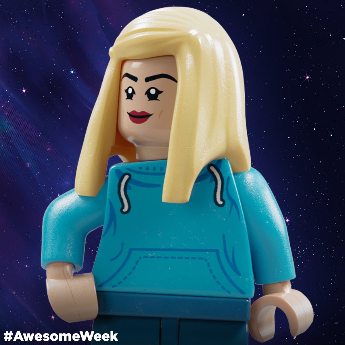Strawburry17's tweet image. IT’S YO GIRL! But like the Lego mini fig version 🤣 Only missing the rainbow sleeves but so freakin COOL! Thank you #TheLEGOMovie2 for making me look AWESOME. #AwesomeWeek