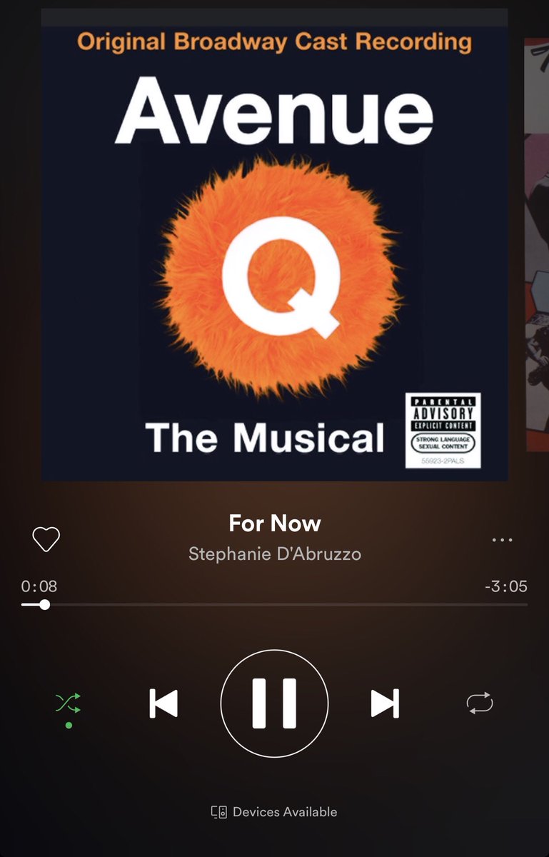 #MusicalTheatreOfTheDay “for now we’re healthy, for now we’re employed (insane laughter) for now we’re happy.. if not overjoyed. We’ll accept the things we can not avoid, but only for now” #needed