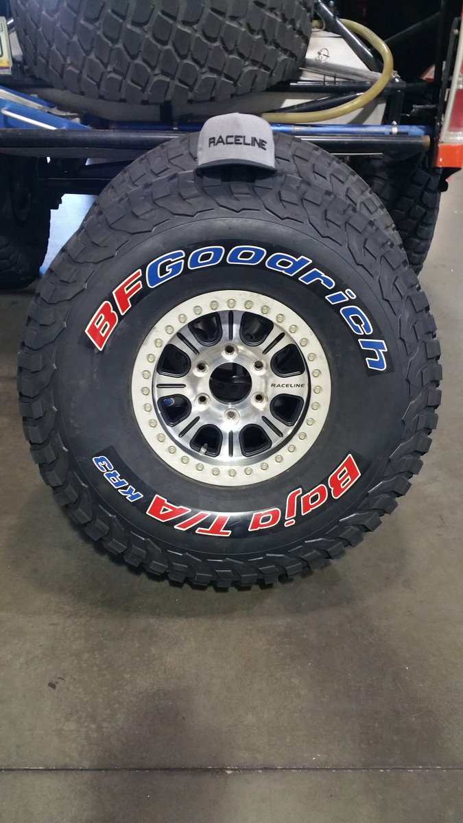 Got some @BFGRacing on the awesome @RacelineWheels ready to go for @BestintheDesert Parker 425. Booyah!!!
