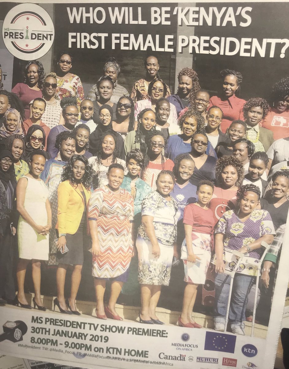missyHaroona's tweet photo. Spot your girl? In the Standard today.
Tune in to watch the series on who will be the next Ms President on KTN Home as from 30th January.
I have fully represented my Northeastern Kenya People🤗
The Future is female❤️❤️❤️❤️
#MsPres @Ahmedkadar1 @sugerbunch @AhmedBashirHaj6 https://t.co/3IJgluX2cV