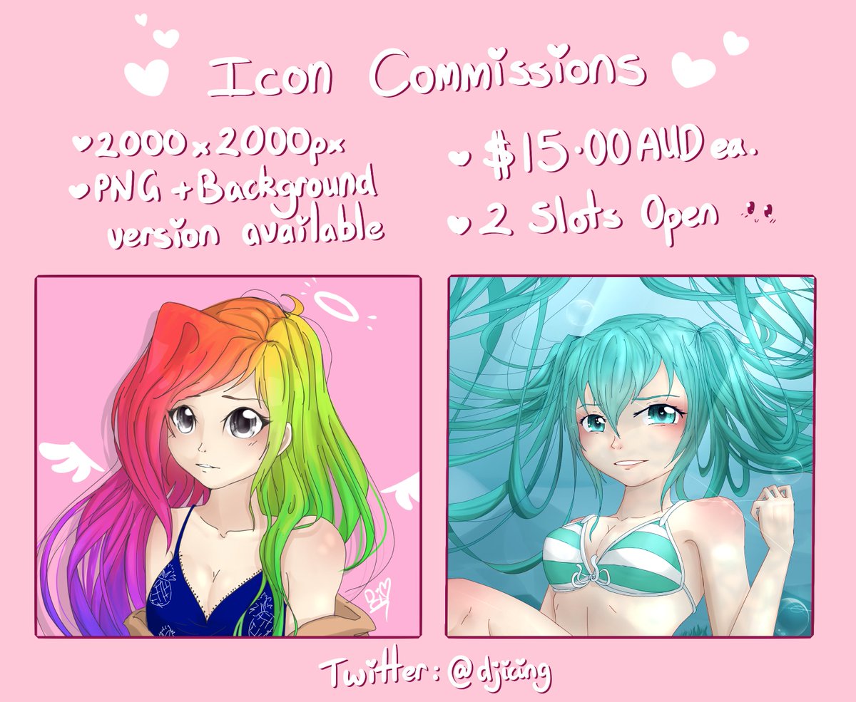 DjIcing's tweet photo. [RT's Appreciated x]

Opening up a couple commission slots!! It's been a tough start to the year so any support earns you a big ol' hug from me!!♡ 

Two spots available!! DM me for details （*´▽｀*） https://t.co/pY5DbNqyar