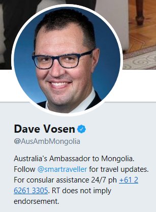 🇦🇺-аас 🇲🇳-д суух анхны суурин Элчин сайдаар ажиллаж, хоёр орны харилцаанд үнэтэй хувь нэмэр оруулсан Жон Лангтрид талархал илэрхийлье. Бид Элчин сайдаар шинээр томилогдсон Дэйв Воусэныг угтаж буйдаа таатай байна. 🇦🇺 🇲🇳 хамтын ажиллагааг өргөжүүлэхэд анхаарч ажиллах болно.