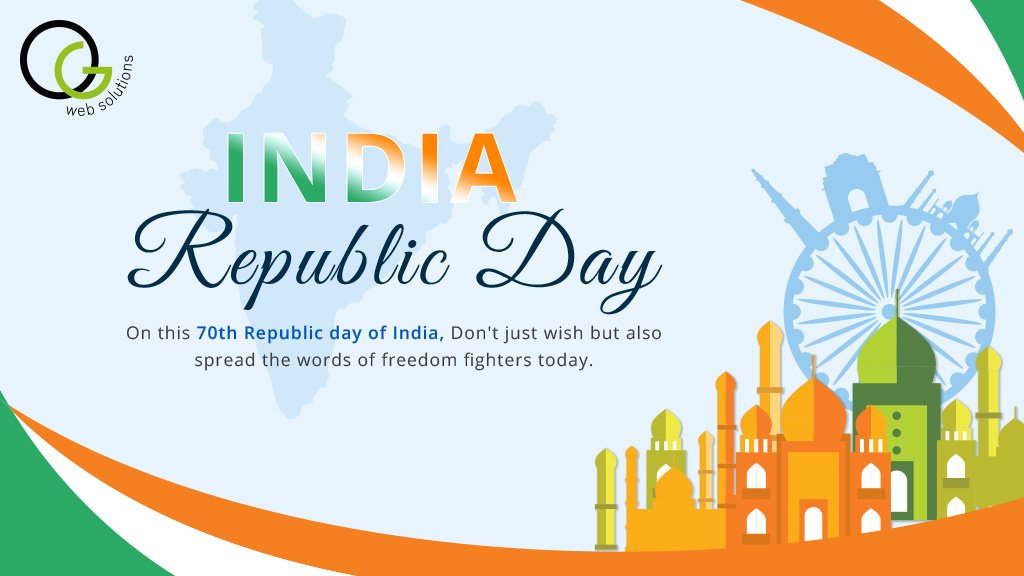 OGWebSolutions's tweet image. On this 70th Republic day of India, Don't just wish but also spread the words of freedom fighters today. #OGWebSolutions wish you all a very Happy Republic Day with the hope that your business may achieve the Zenith. #webDevelopment #MobileAppDevelopment: bit.ly/1LWALDz