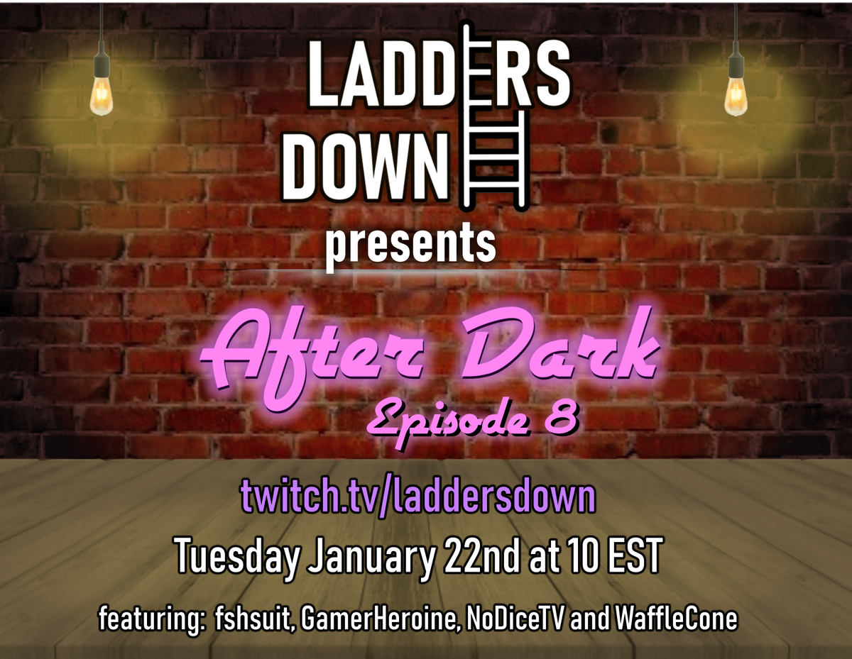 LaddersDown's tweet photo. Live now https://t.co/kwFapChlCw Don't miss the AfterDark Podcast Podcast #podcast https://t.co/YEyYKEt95h
