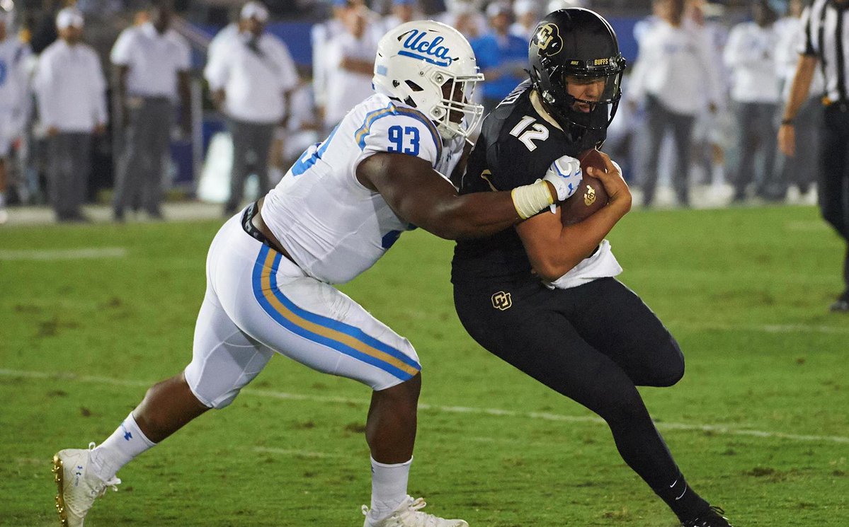 Andrew_Ivins's tweet photo. BREAKING: UCLA DT Chigozie Nnoruka will transfer to Miami. He spent this past weekend in Coral Gables and will be eligible to play right away. https://t.co/knct0MgJ05 https://t.co/UPSCIByqRl