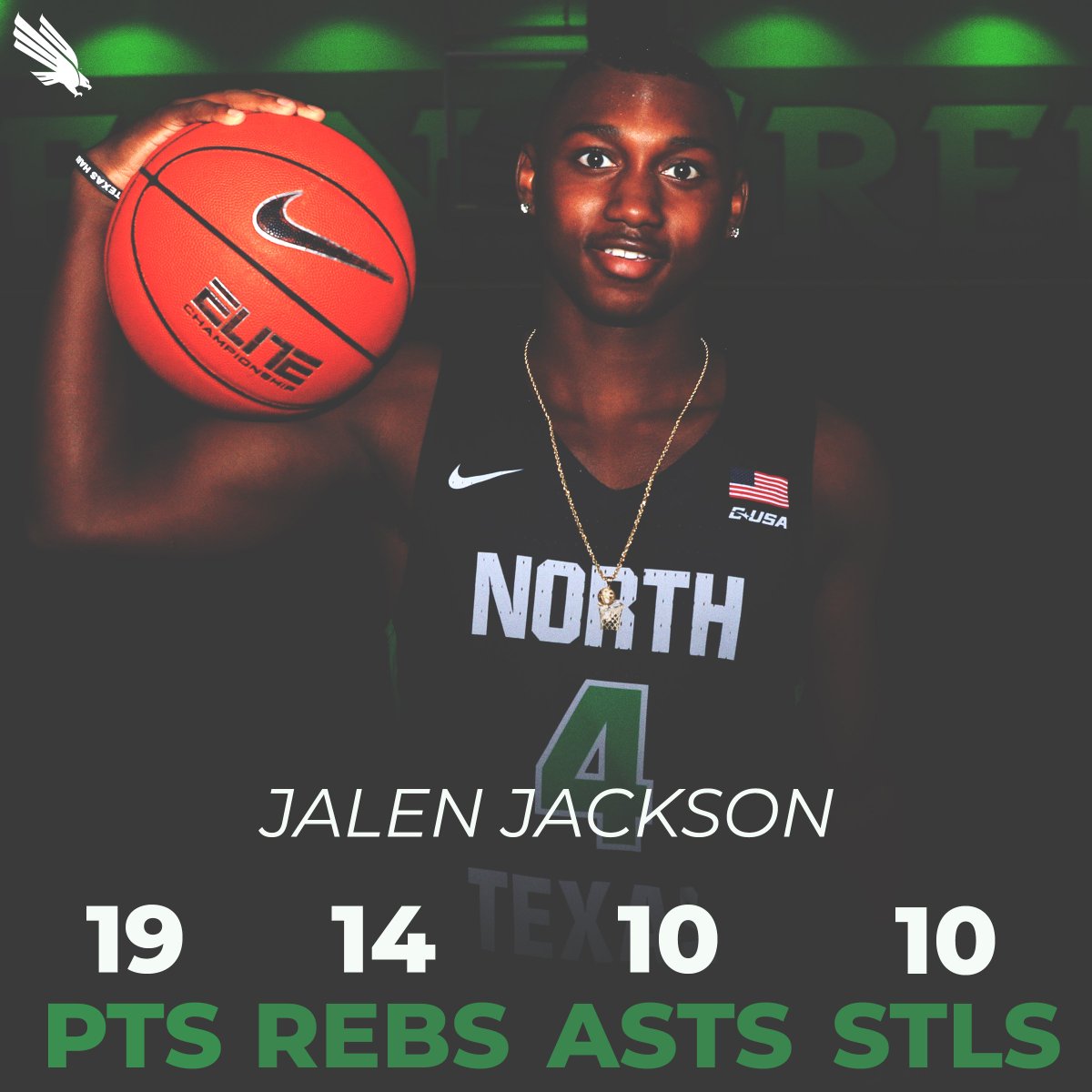 The young buck went crazy tonight. 
#QuadrupleDouble #GMG