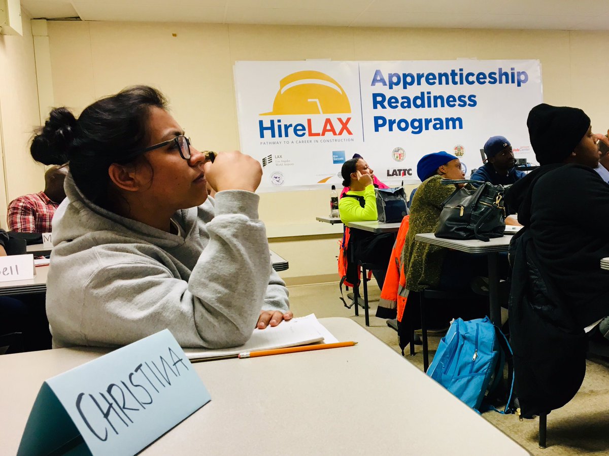 flyLAXairport's tweet photo. Today, 35 students embarked on a training program that will forever change their lives and provide them with the tools necessary to excel in the field of construction. Congratulations, class! We cannot wait to welcome you onto a project at #LAX. #LocalHire #LAXModernization https://t.co/7WGv7msl3d