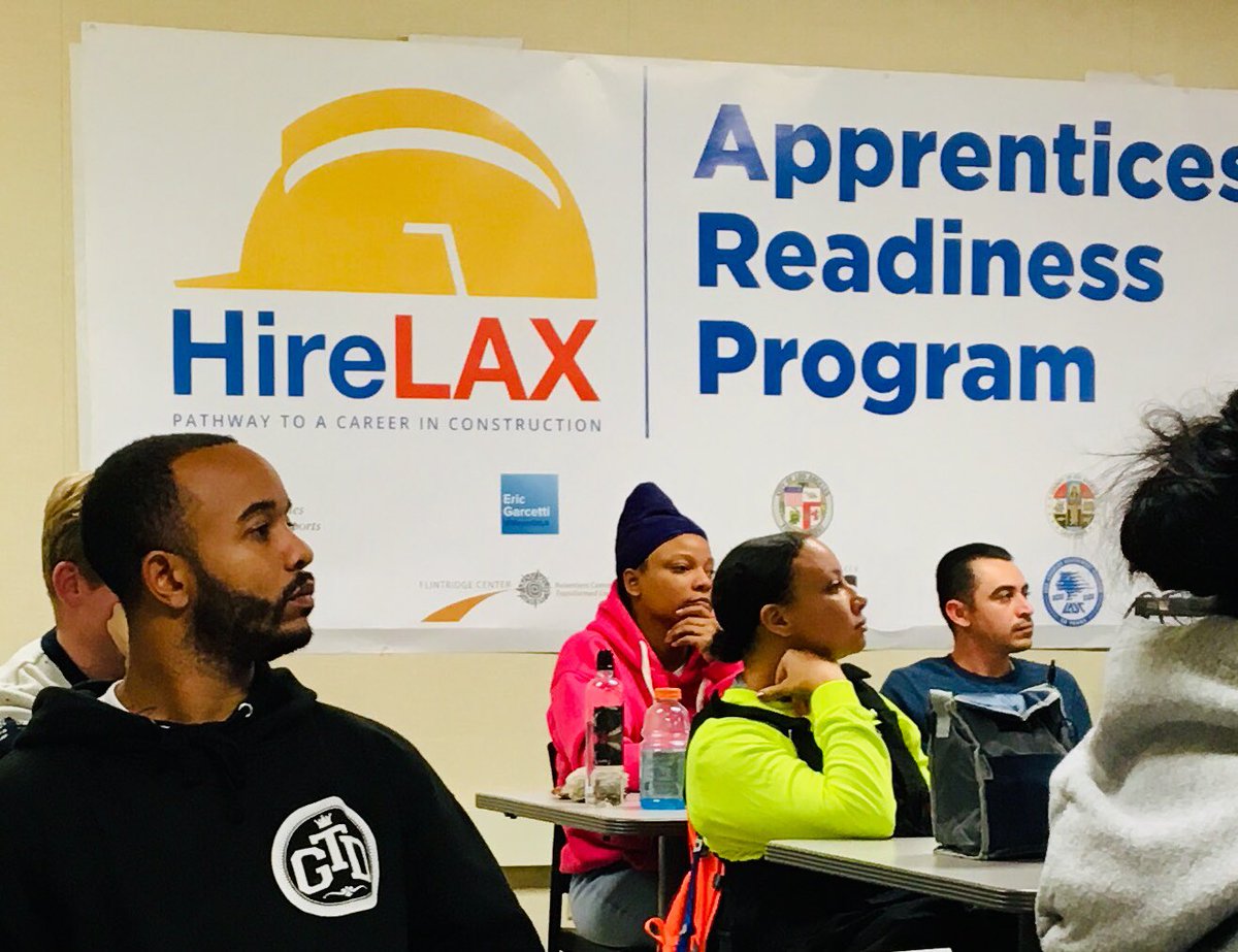 flyLAXairport's tweet photo. Today, 35 students embarked on a training program that will forever change their lives and provide them with the tools necessary to excel in the field of construction. Congratulations, class! We cannot wait to welcome you onto a project at #LAX. #LocalHire #LAXModernization https://t.co/7WGv7msl3d
