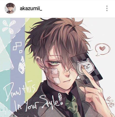 Tried a #drawthisinyourstylechallenge on IG. Mine is so bright I'm blinded lmao
Second image is a screenshot of the original post to show the difference.
Character belongs to akazumii_ (unsure if they have Twitter)
#digitalart #redraw #frominsta