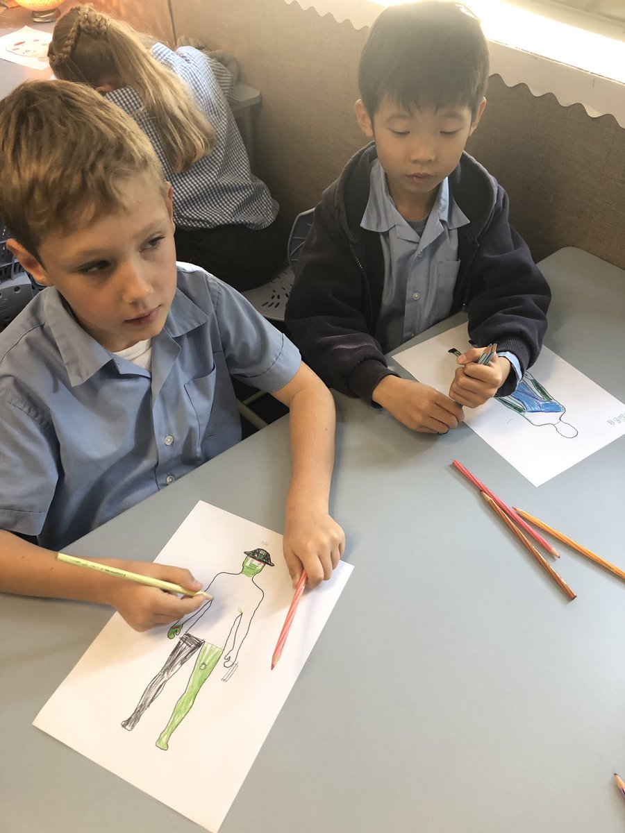 Y3CH designing costumes and makeup for our scene.