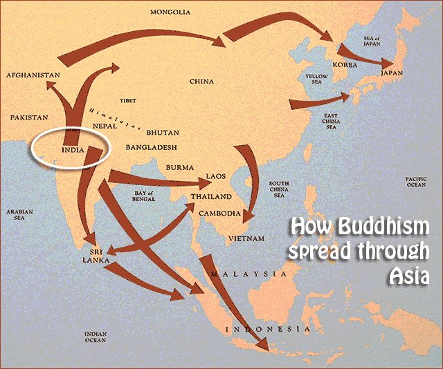 Silk Road trade routes, East to West, traded in Silk, Gold, Silver, Spices+ more, for thousands of years.The Horn of Africa was a migration path to Asia. many empires created, introducing Buddha's teachings.