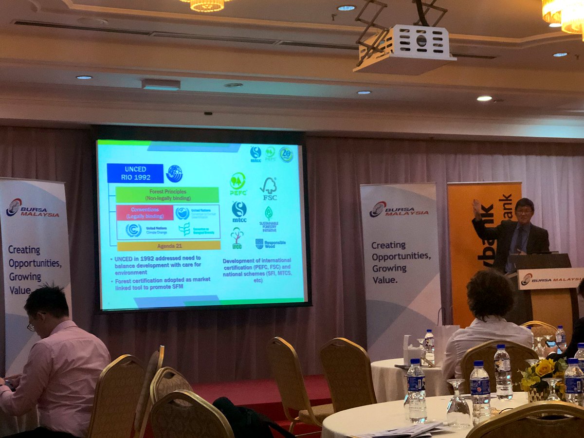 MTCC_My's tweet photo. Why timber certification? A presentation by MTCC CEO, Mr. Yong Teng Koon to investors, brokers and the media at @MaybankInvest @BursaMalaysiaKL “Into the wood” Timber Day Program #sustainableforestsustainablefuture
#intothewood #forestsustainability #timbertalk
#SDG2030 https://t.co/TVWXg6Nyhu