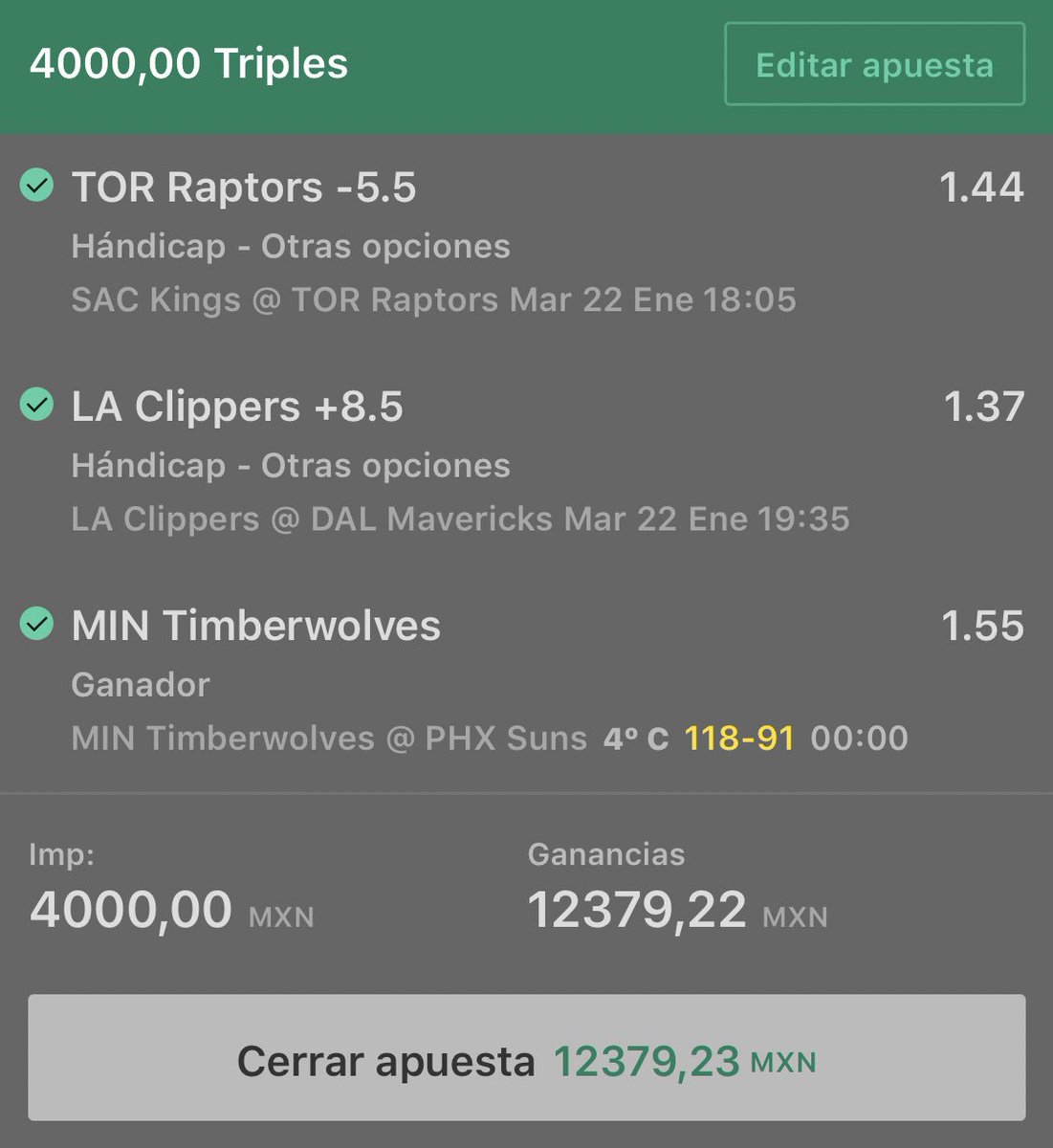 24kpicks's tweet photo. @SoyCristianRey gracias por el pick pero con una pequeña modificación sale mejor ganancia! 3 Perfectday https://t.co/9kq5oNHeqx
