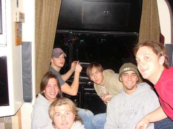 korycaudill's tweet photo. 01/22/08. Our first time on a tour bus, back when we had strong hairlines. Now only Rog’s remains. @Rogtheguitarman @JustinColeMoore https://t.co/aK5zHPbzXZ