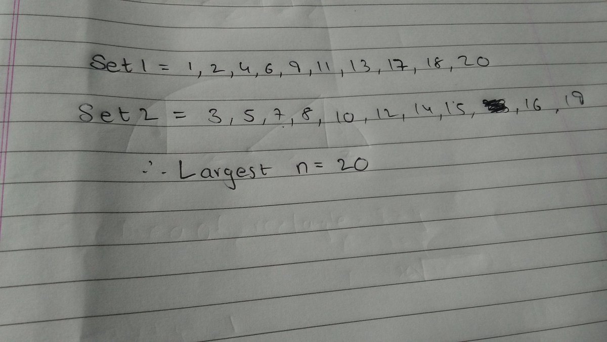 adi0f50's tweet photo. @CNMMathsJam largest n=20 https://t.co/iHd2PbCLij