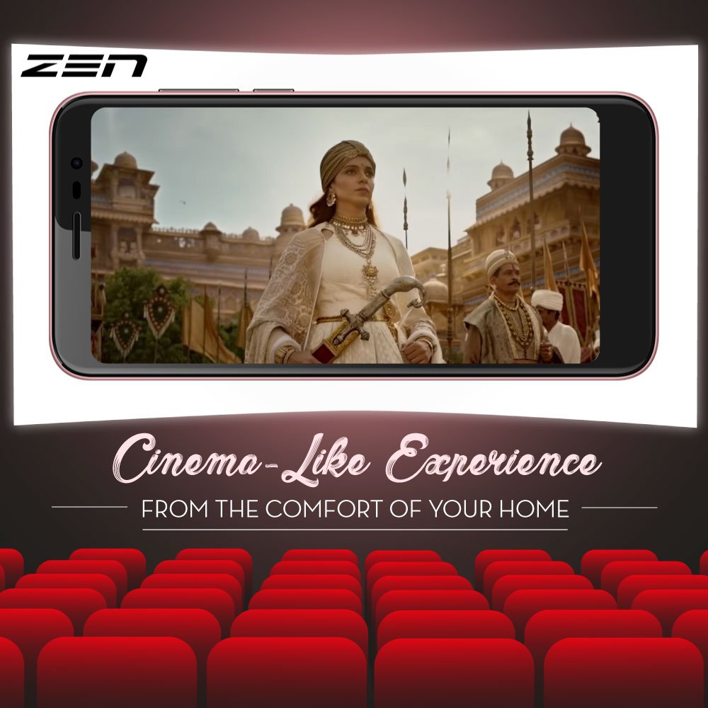 ZenSmartPhone's tweet photo. Enjoy a grand, cinema-like experience without getting off your couch! All you need is Zen Cinemax Infinity's larger-than-life 5.45-inch FWVGA IPS display and a bowl of popcorns. https://t.co/600fqLmWlP
